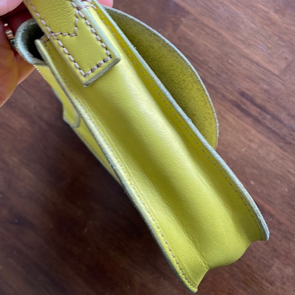 Fossil Austin Small Flap Crossbody Bag in Citrus Yellow - Picture 8 of 13